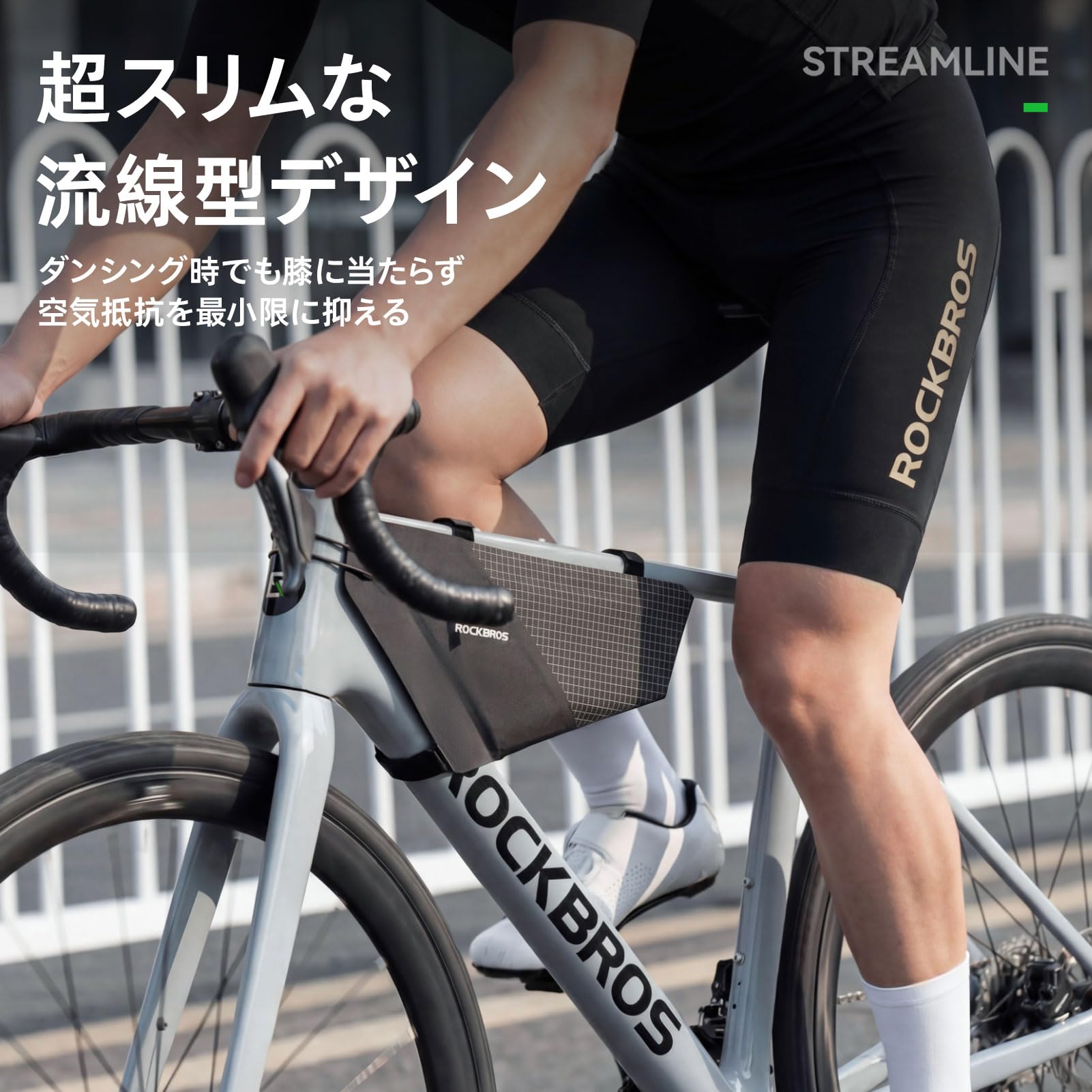 Amazon | ROCKBROS 自転車用 フレームバッグ ダウンチューブバッグ